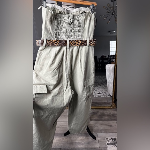 Zara Olive Green Zara Long Cargo Jumpsuit - Picture 9 of 12